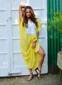 เดรสคาฟตันปักลายสำหรับผู้หญิงสไตล์หวาน, เดรสผ้าทอเอวยาวถึงพื้นและซักได้สำหรับฤดูร้อน - Product Image 6