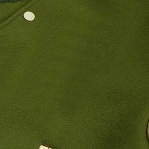 Chaqueta Bomber Impermeable de Invierno Olive con Mangas Blancas, Logotipo Personalizado, Estilo Universitario Clásico, Ropa Exterior Informal - Product Image 5