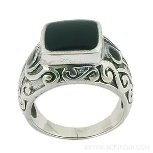 925 Silver Onyx <b>Ring</b> <b>for</b> <b>Men</b> Square <b>Stone</b> Rhodium Plated Fine Jewelry Rhodium Inlaid Gemstone <b>Rings</b> Platinum Main Material Gift - Product Image 1