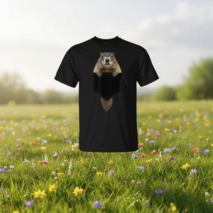 T-Shirt Promozionale con Design Realistico di Marmottino Stile Tasca - Product Image 3