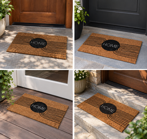 Tapis de porte moderne en PVC couleur unie, rectangulaire, pour hôtel et maison, antidérapant, avec support en tissu enduit de PVC, épaisseur moyenne, fabriqué à la machine - Product Image 2