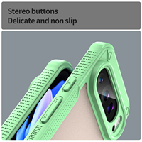 Coque arrière semi-transparente givrée en TPU+PC, étanche, antichoc, finition mate délicate, couleur unie pour Google Pixel 9 Pro XL