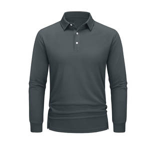 เสื้อโปโลผู้ชายแขนยาวแห้งเร็วน้ำหนักเบา, เสื้อทีมกอล์ฟลำลองเสื้อติดกระดุมสำหรับผู้ชายเสื้อระบายอากาศ - Product Image 1