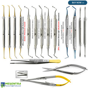 Túnel de goma dental Cirugía oral Elevadores de senos nasales Pinzas de periotomo Fórceps con punta TC Instrumentos dentales quirúrgicos X16 Set - Product Image 3