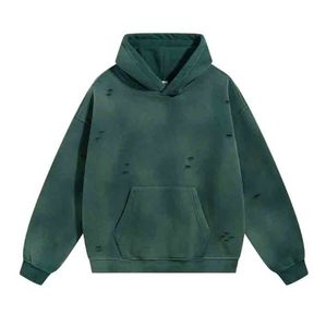 Vente en gros 100% coton bouffée impression hommes sweats à capuche personnalisés Streetwear sweats appliques poids lourd 380 grammes strass hiver - Product Image 6