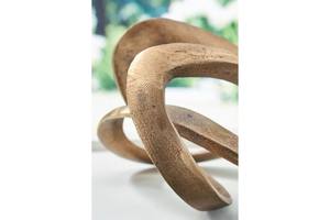 Sculpture de noeud abstrait en laiton antique Art moderne en métal poli pour Accent de décoration intérieure pour salon ou bureau - Product Image 4