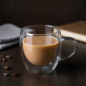 Mug isotherme à double paroi en verre borosilicate Bdt 150 ml, compatible lave-vaisselle - Product Image 3