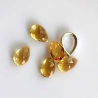 Citrine jaune naturelle en forme de poire, taille facetée 3x5mm, pierre précieuse pour la fabrication de bijoux, origine Inde, Kiran & Sons Gems Co.
