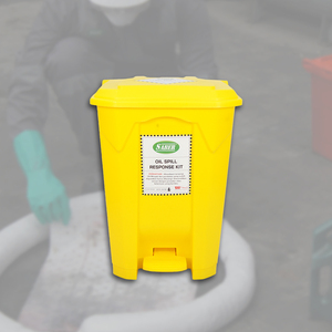 Kit para Derrames de Aceite de 60 Litros con Contenedor de Pedal – Kit Industrial para la Absorción y Limpieza de Derrames de Aceite y Gestión de Residuos - Product Image 1