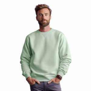 Sweat-shirt délavé à l'acide pour hommes, sweatshirts à col rond en coton délavés à l'acide, personnalisés avec votre logo - Product Image 6