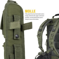 Pochette tactique respirante Molle pour accessoires, sac à bandoulière, fixation pour sac à dos, organisateur d'outils de chasse en polyester durable
