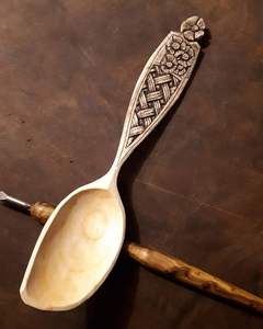 RÉFÉRER CUILLÈRE EN BOIS SCULPTURE Logo Personnalisé Ustensile De Cuisine En Bois D'acacia Cuillère Solide pour la Cuisine - Product Image 4