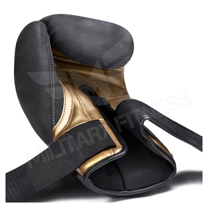 ถุงมือชกมวยหนังวัวสังเคราะห์ถุงมือซ้อมมวยแบบมืออาชีพพิมพ์โลโก้ได้ตามต้องการ - Product Image 4