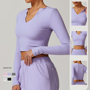 Conjunto de Yoga para Mujer, Sin Costuras, 3 Piezas, 100% Algodón, Transpirable, Ecológico, Cintura Alta, Secado Rápido, Talla Grande, para Gimnasio y Fitness - Product Image 2