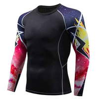 Camiseta de Compresión de Secado Rápido para Hombre 2025, Protección UV, Ajustada, para Surf y Natación, Manga Corta, Spandex/Poliéster, Corte Ajustado