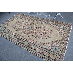 4.9x8.4 ft Rug, Turkish Vintage Large Rug, <b>Brown</b> <b>Wool</b> Rug - Product Image 4