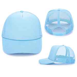 Casquette de baseball en maille sport à 5 panneaux personnalisable de haute qualité avec impression de logo, caractéristique de tissu courante, personnalisable, vierge - Product Image 5