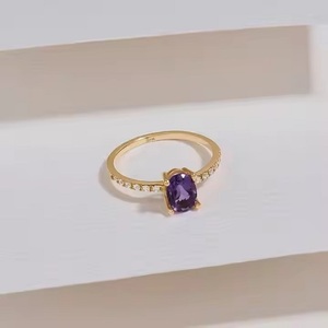 Anillo de Bodas de compromiso de diamante ovalado cultivado en laboratorio de oro de 18K para mujer, anillo de diamantes de San Valentín elegante apilable, joyería - Product Image 3