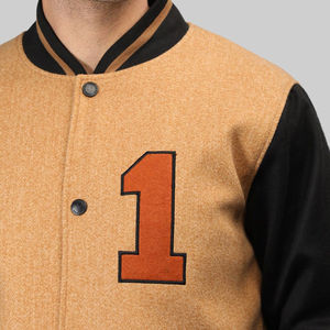 Veste de baseball universitaire légère à séchage rapide de bonne qualité pour hommes patchs de broderie veste Letterman pour hommes de style bouton - Product Image 6
