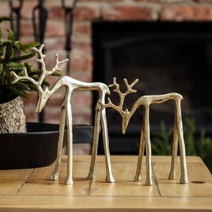 Reno de aluminio fundido con acabado de espejo elegante, perfecto para decoraciones del hogar, ocasiones de fiesta y celebraciones navideñas - Product Image 6