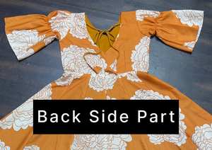 Vestido Maxi Estampado Floral Naranja para Mujer, Marca Unity Luxure, Tela de Rayón Premium, Manga Abullonada, Cuello en V, Estilo Anarkali, Natural, Verano - Product Image 5