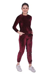 SENSEL SPORTS Survêtements vintage 2 en 1 en velours pour femmes, 100% polyester, vêtements de sport d'hiver, vêtements de nuit, jogging - Product Image 4