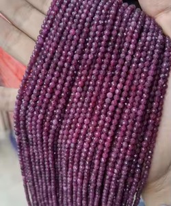 Mehrajudin Gems Super Quality Natural Glass Filled Rondelle <b>Beads</b> 8mm Ruby Stone Multi Faceted Cutting Third Party <b>Beads</b> - Product Image 4