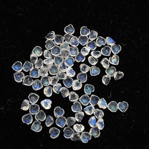 4 มม.6 มม.8 มม.สีฟ้าธรรมชาติ Rainbow มูนสโตนเหลี่ยมหัวใจตัดอัญมณีหลวมโรงงานโดยตรงหินจริงมูนสโตนแฟนซี - Product Image 2