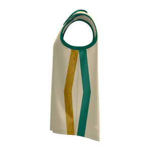 Maillots de basket-ball sans manches respirants et confortables pour hommes, logo personnalisé par sublimation, noms imprimés, ensembles 100% polyester personnalisés - Product Image 5