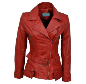 Conception professionnelle pour motard en détresse veste en cuir véritable matériau de qualité supérieure vestes en cuir pour femmes - Product Image 1