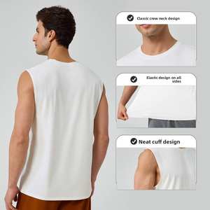 Camiseta sin mangas informal para correr y gimnasio para hombre, Camiseta transpirable de punto, Sin Mangas Para Correr - Product Image 4