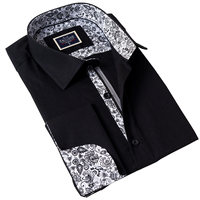 Herren Luxus Dining Double French Cuff Dress Shirt mit Manschetten knöpfen Fertig auf Lager Schnelle Lieferung agile Lieferketten