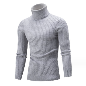 Suéter de cuello alto para hombre, suéter cálido contemporáneo, moda de invierno, suave, ajustado, informal, de manga larga, cómodo, transpirable - Product Image 5