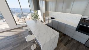 Podima Printed Quartz Slab Kitchen Countertop <b>Vanity</b> Top 2cm 3cm Polished For Commercial Construction Projects Use - Product Image 2