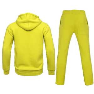 Conjunto de chándal de lana de algodón para hombre Sudadera con capucha personalizada y Joggers Ajuste cómodo Ropa de calle atlética de invierno - Product Image 1