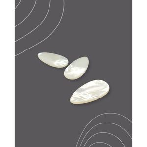 Perles en vrac blanches en forme de goutte d'eau MOP - Product Image 3