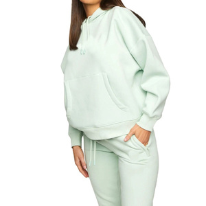 Sudadera con Capucha Extra Grande para Mujer, Color Sólido, Manga Larga, Felpa de Algodón, con Bolsillos, para Otoño - Product Image 5
