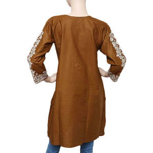 Kurti Bordado para Mujer - Marrón - Product Image 2