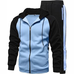 Pull à capuche avec poches pour hommes de qualité supérieure Ensemble de pantalons de sport Logo personnalisé imprimé Survêtements pour hommes de couleur unie - Product Image 4
