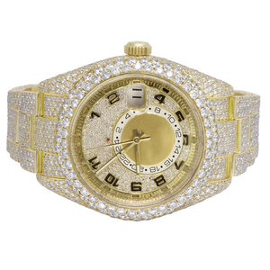 Customized Designed 41mm Men's Stainless Steel Jubilee Iced Moissanite Diamonds <b>Watches</b> <b>Arabic</b> Dial <b>Watch</b> From India - Product Image 6