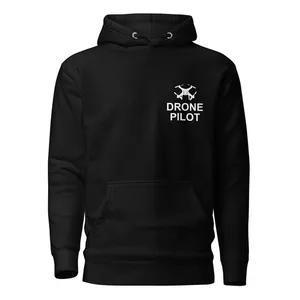 Sudadera con capucha unisex Drone Flying Area para hombre Sudadera elegante con advertencia de precaución - Product Image 1