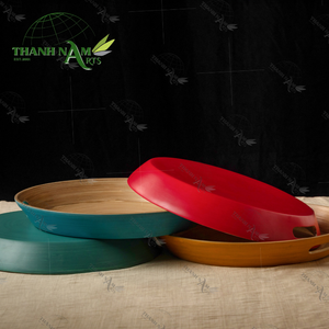 Juego de bandejas para servir de bambú ecológico, elegantes y personalizadas, OEM, cocina ecológica, restaurante, exhibición de comida y Decoración de mesa para el hogar - Product Image 6