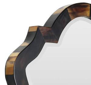 Marco de espejo de pared negro y marrón de cuerno natural hecho a mano para hogares, oficinas, pasillos, salas de exposición, áreas de aseo o restaurantes - Product Image 5