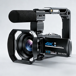 Nightshot CMOS Sensor >25MP 18x Digital Zoom 4K HD WiFi Camcorder with Built-in <b>LED</b> <b>Flashlight</b> and 3.0" Screen - Product Image 4