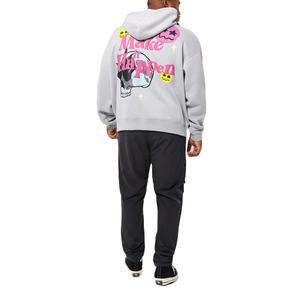 เสื้อฮู้ดพิมพ์ลายพัฟฟ์สั่งทำขายส่ง ผ้าฝ้ายฟลีซทรงโอเวอร์ไซส์ สไตล์หลวมๆ สำหรับผู้ชาย เสื้อฮู้ดพิมพ์ลายพัฟฟ์ลำลอง - Product Image 4