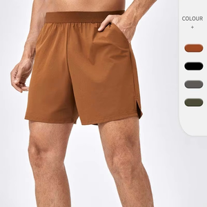 Short de sport vierge personnalisé pour hommes à séchage rapide avec poche zippée Short de sport athlétique de course à pied décontracté et respirant avec cordon de serrage grande taille - Product Image 6