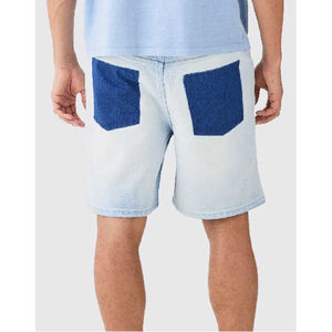 Service OEM Short en jean d'été pour hommes Pantalon en denim respirant au design unique et à la mode décontracté avec coupe décontractée - Product Image 2