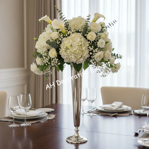 Elegante Florero de Trompeta de Metal Moderno para Decoración de Hogar, Hotel o Bodas - Soporte Alto para Flores con Color Personalizado - Product Image 2