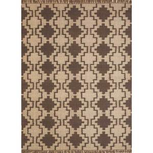 Alfombras de Yute y Cáñamo Tejidas a Mano de Nomadic Threads, Color Beige Marrón, Modelo SDJT-237, Alfombras Rectangulares Geométricas para el Hogar, Sala de Estar y Pasillo - Product Image 1