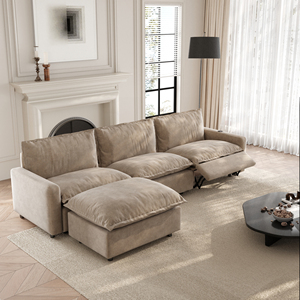 Sofá Reclinable de Tela Impermeable Color Caqui para Sala de Estar, Muebles Modulares, Juego de Sofás - Product Image 2